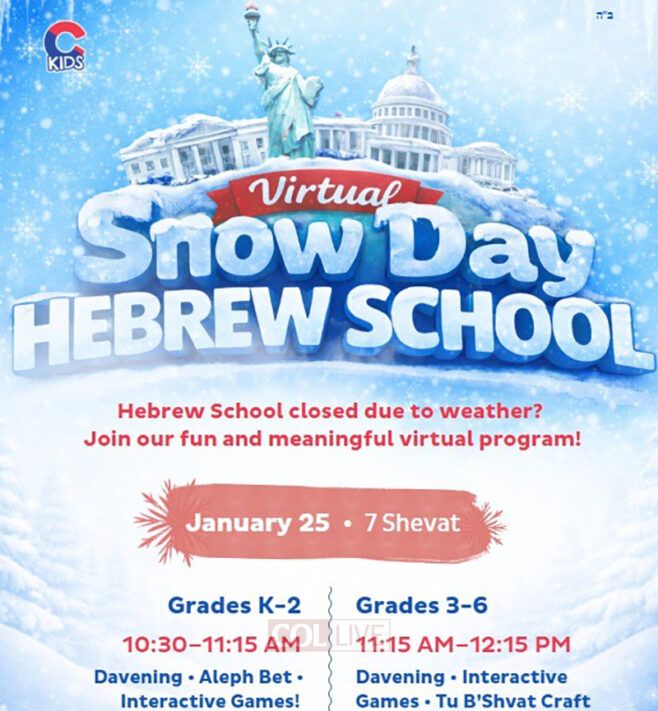 Snow Blankets the U.S., but Chabad Hebrew School Continues Online