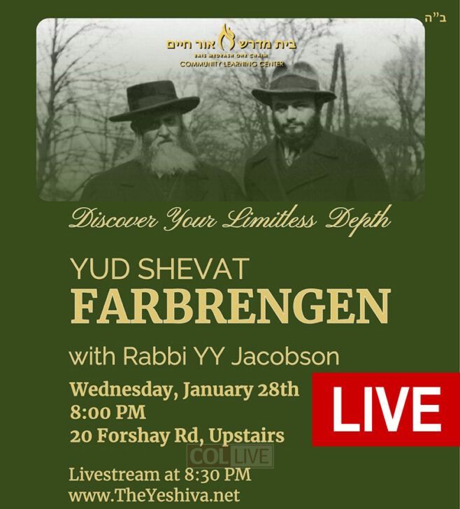 Live: Yud Shevat Farbrengen With Rabbi YY Jacobson