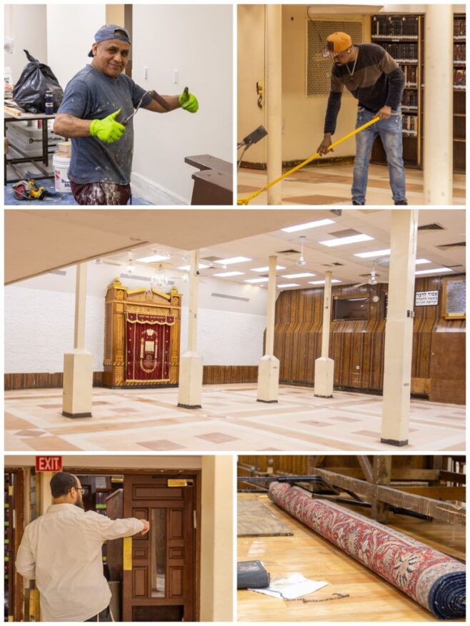 770 Shul Cleaned Out for Pesach