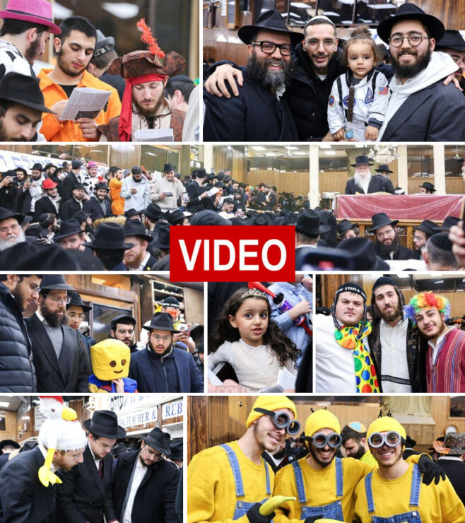 Hundreds Fill 770 for Megillah on Purim Night