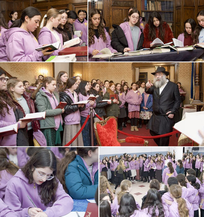 KHK Chidon Girls Visit the Rebbe’s Room, Home