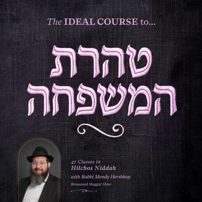 New Ideal Course to Taharas HaMishpacha