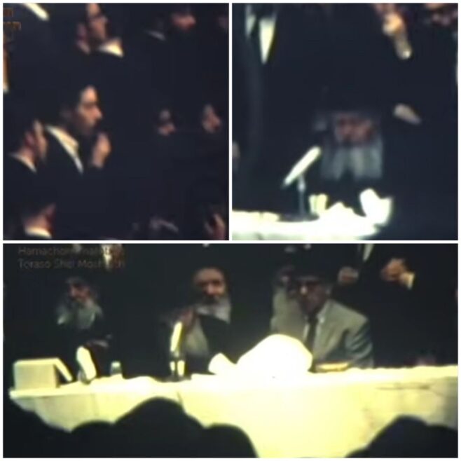 Rare Footage of Lag BaOmer 5730 Farbrengen With Rebbe