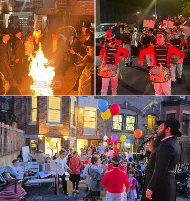 Anshei Moshe Shul Joins for Parade and Bonfire