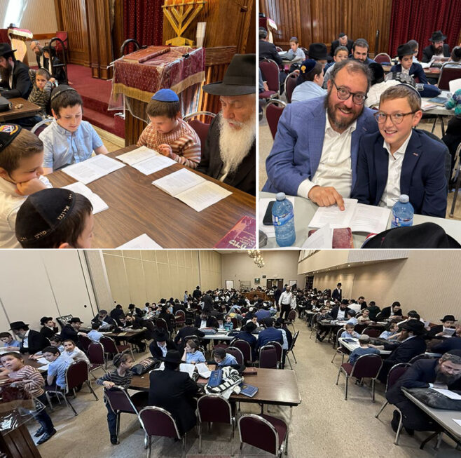 Fathers and Sons Join for Learning at Toronto Cheder