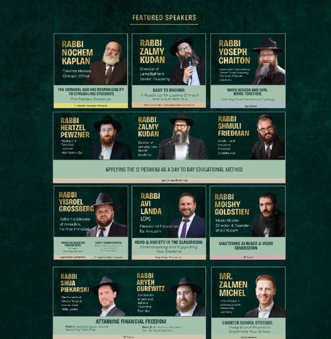 Kinus Mechanchim to Focus on Core Chinuch Mission Kinus Mechanchim to Focus on Core Chinuch Mission